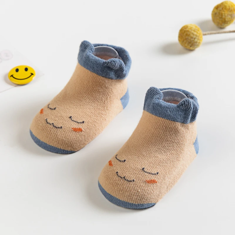 6 пар в партии; Новинка года; носки для малышей с закрытым носком; носки-тапочки для малышей; носки-башмачки с объемным рисунком