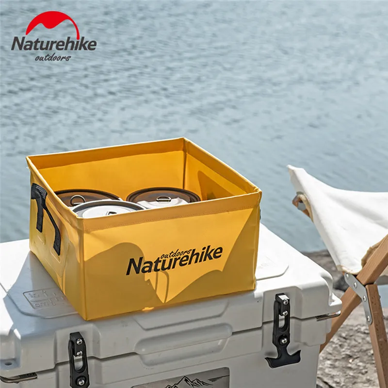 

Portable Folding 13L Water Bucket Multifunction Square Storage Barrel Travel Storage Box Durable Camping Bucket Bag