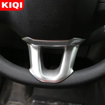 

KIQI Car Styling ABS Chrome Steering Wheel Decoration Trim Sticker Case For Peugeot 2008 2014 - 2019 Car Accessories