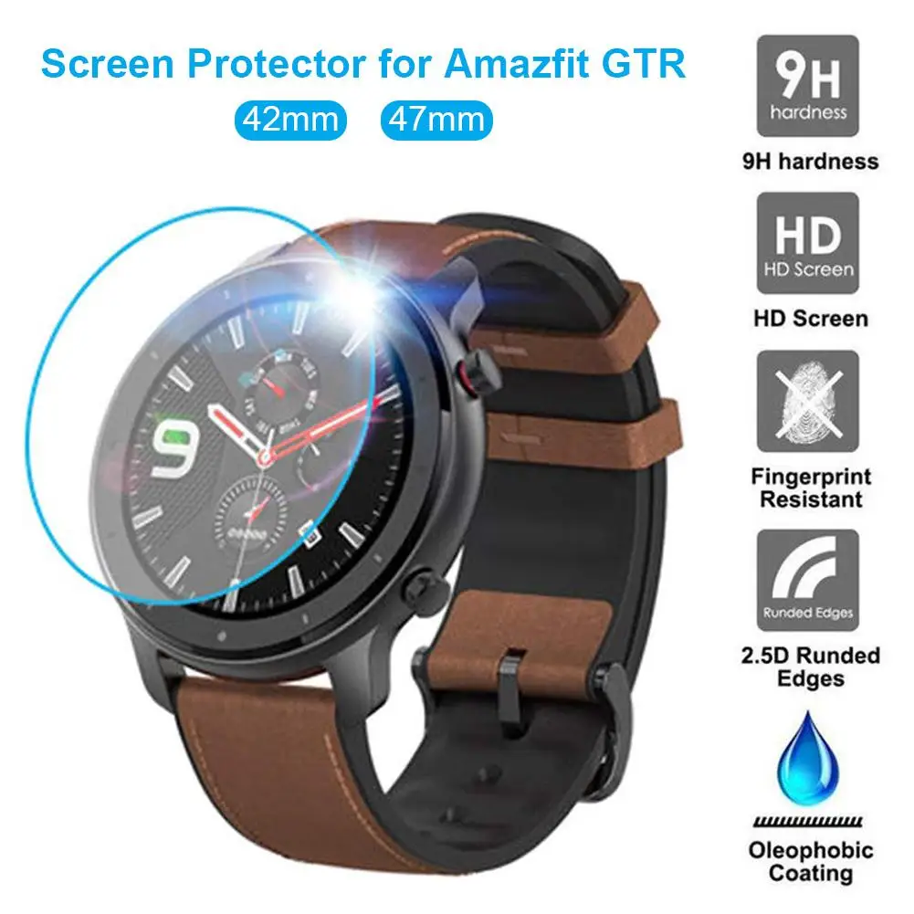 

For Huami Amazfit GTR 42mm / 47mm Sports Smart Watch Clear Tempered Glass 9H 2.5D Premium Screen Protector Film