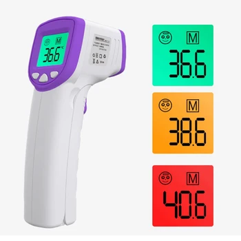 

Handheld Infrared Fever Thermometer People Digital Thermometer Non-contact Precision Body Temperature Measuring Device- A