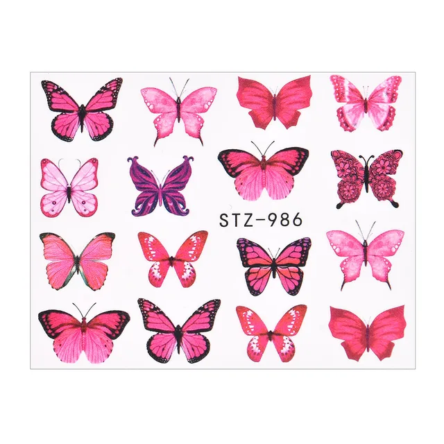 1Pcs Water Nail Decal and Sticker Flower Leaf Tree Green Simple Summer DIY Slider for Manicure Nail Art Watermark Manicure Decor TA616