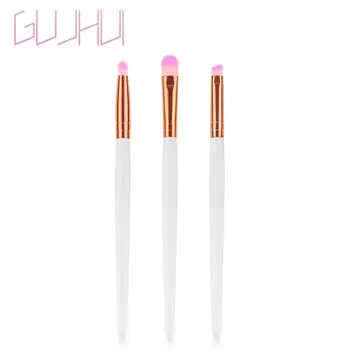 

3 Pcs/set Eyeshadow Makeup Brush Pink Bristles Nylon Fiber Eye Shadow Brush Multifunctional Wooden Cosmetics Tool Maquiagem