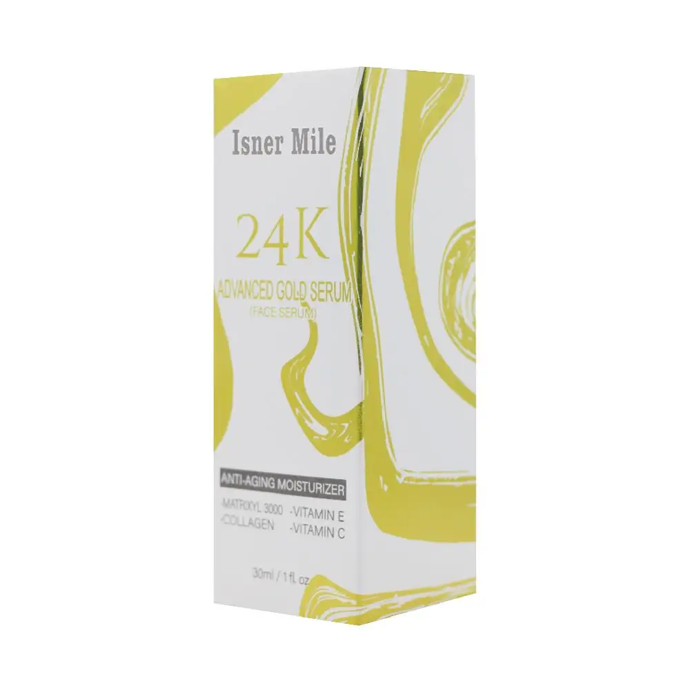 Isner Mile Avançado Ouro Soro Facial Anti-rugas Endurecimento Clareamento Essência Hidratante Iluminar Anti-envelhecimento 30ml 24k 8 High Quality Beleza e saúde