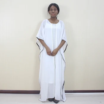 

African Loose Fashion Dress (2 in 1) Two Piece Set 2019 New Bohemian Chiffon Autumn Batwing Sleeve Women's Dress