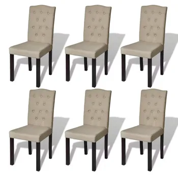 

VidaXL Dining Chair 6pcs Beige Fabric 160790