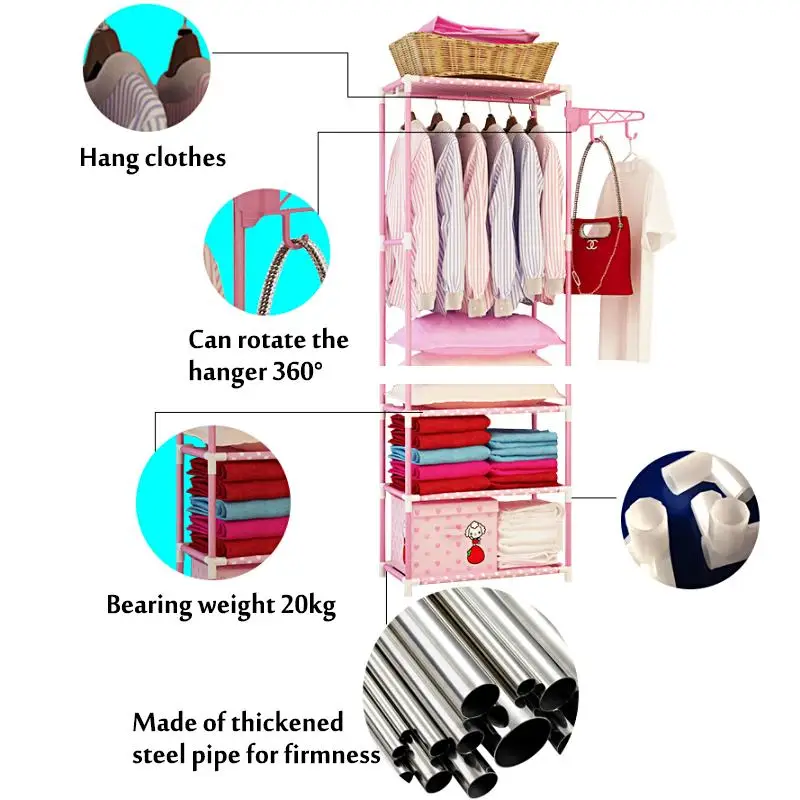 Простая металлическая железная Многофункциональная вешалка для одежды напольная подвесная полка для хранения вещей вешалки для одежды мебель для спальни