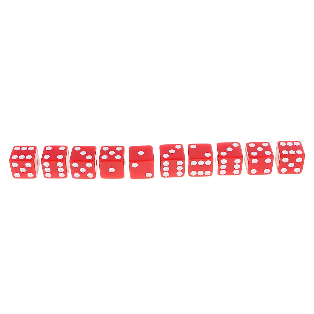 Set/10pcs Six Sided D6 Digital Dice Party Gaming Dice D&D RPG Board Game Parties Board Game Dices Polyhedral Dices