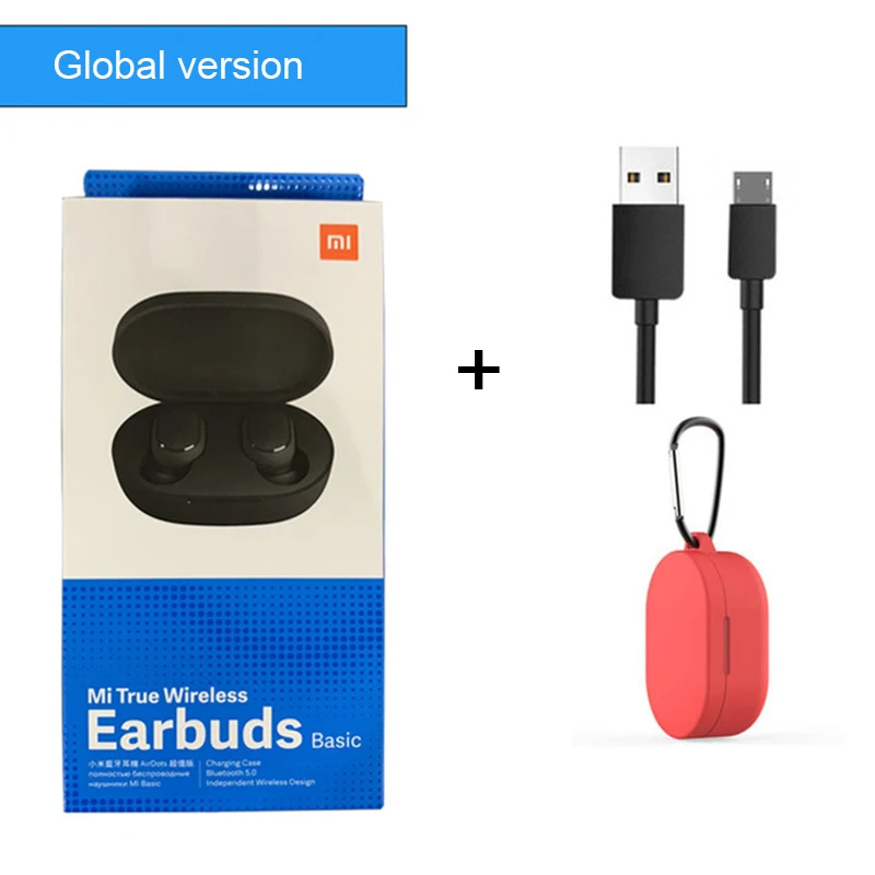 Фиолетовый Xiao mi Red mi Airdots TWS mi True беспроводные Bluetooth наушники стерео бас Bluetooth 5,0 с mi c Handsfree Наушники быстрая - Цвет: Фиолетовый