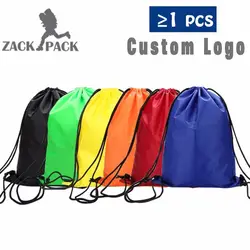 Zackpack Drawstring сумка спортивная водостойкий Рюкзак Комплект карман печать на заказ логотип для мужчин женщин студентов