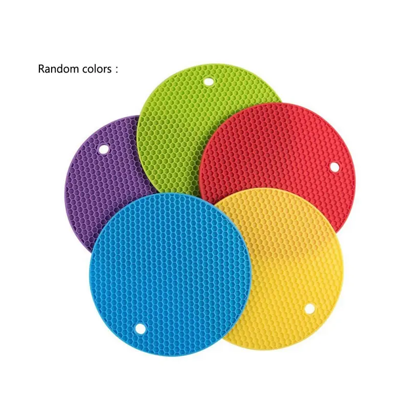 1Pc 1Pc Silicone Table Mat Heat Resistant Pot Pan Holder Cup Coaster Bowl Dish Pad Rest Cool Tool Surface Protectors Kitchen Tools - Цвет: 1Pc