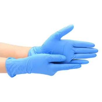 

100pcs/box Blue Nitrile Disposable Gloves Wear Resistance Chemical Laboratory Electronics Food Testing Work Anti-Static Gloves