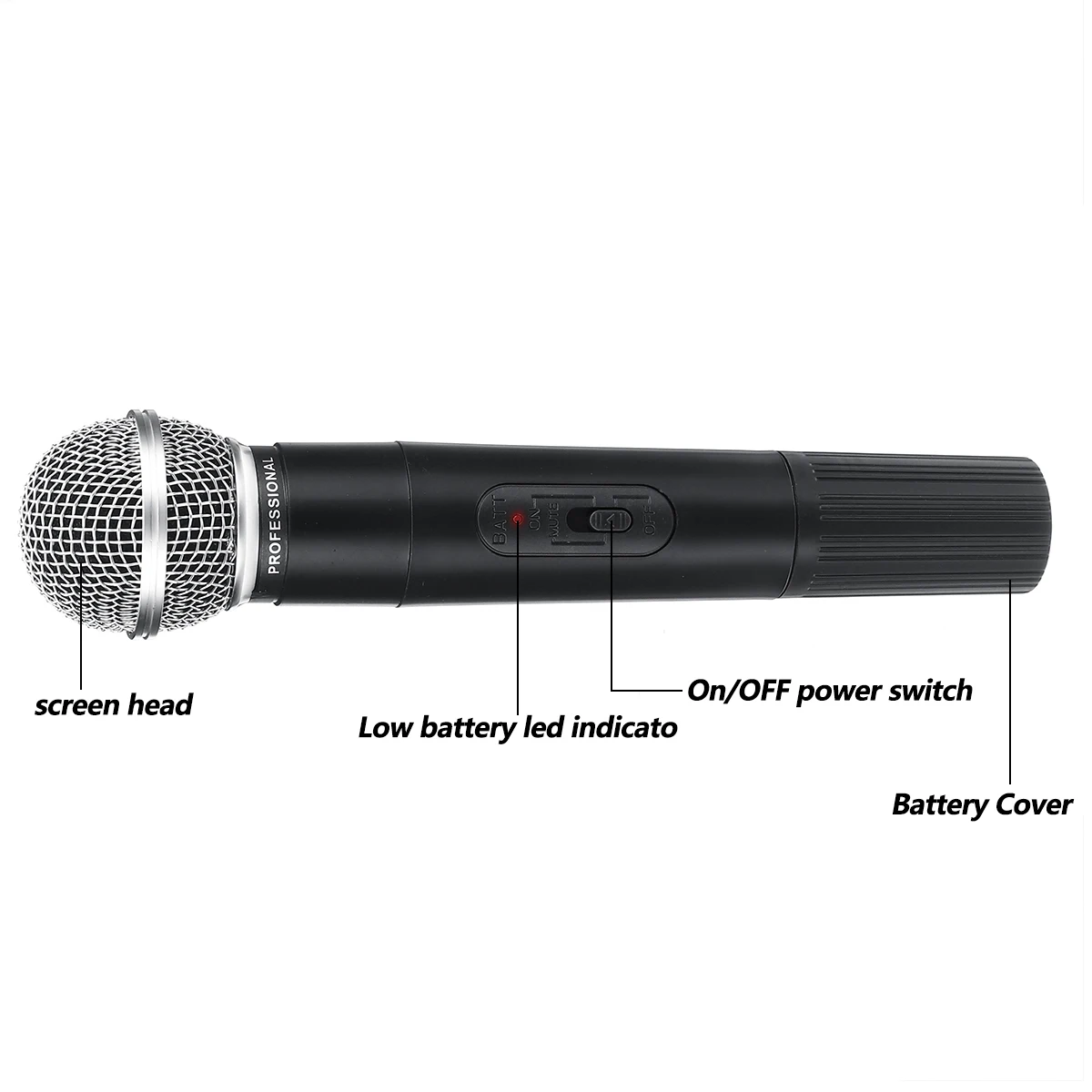 Двойной беспроводной VHF микрофон беспроводной ручной микрофон приемник караоке микрофон динамик с батареей для KTV Вечерние