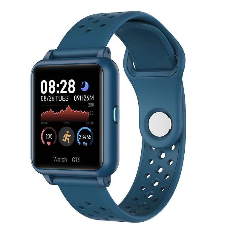 P8 Смарт-часы для мужчин и женщин, монитор сердечного ритма, умные часы, кровяное давление, фитнес-спортивный трекер, умный Браслет PK B57 Iow 8 10 11 - Цвет: Синий
