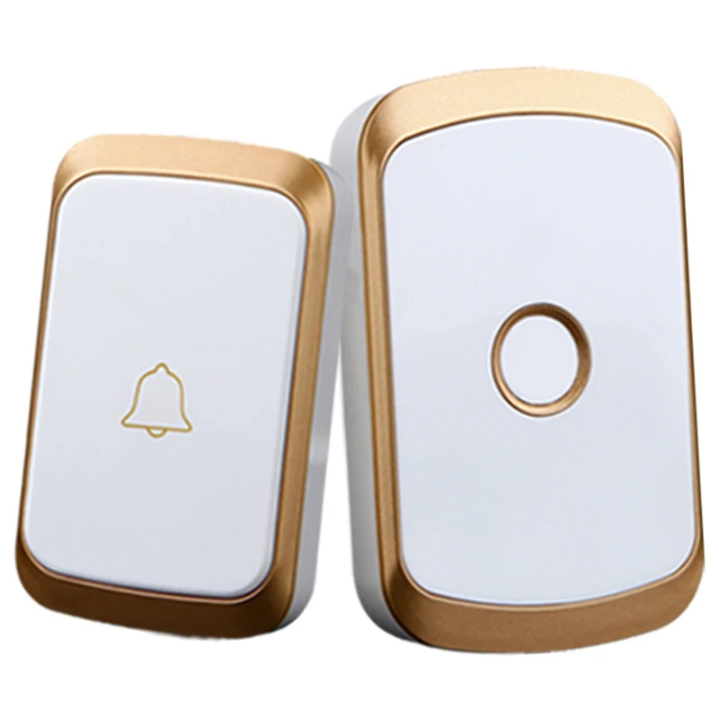 

Wireless Doorbell Ac 110-220V Smart Digital Waterproof Push Button Doorbell 36 Melody 4 Volume Cordless Door Ring Eu Plug