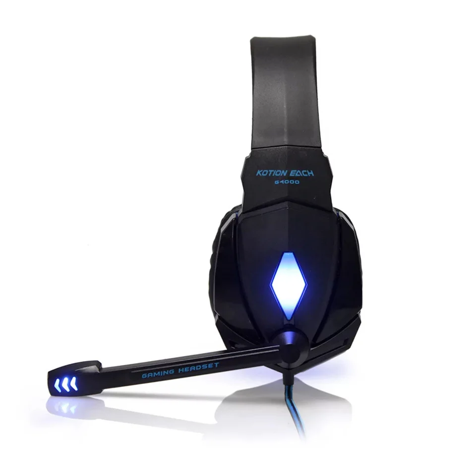

New LED illuminated gaming headset, virtual surround sound USB headset gaming headset with microphone for PC PUBG