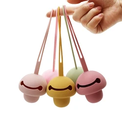 BPA-free Mushroom Baby Silicone Pacifier Holder Case Dustproof Newborn Teether Storage Box Pacifier Pocket Pouch with Strap
