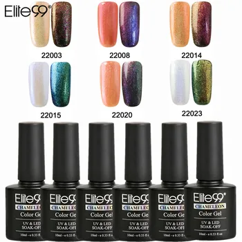 

Elite99 6pcs/lot Chameleon 10ml Black Based Nail Gel Polish Chameleon UV Gel VarnishSoak Off UV LED Nail Art Gel Lacquer