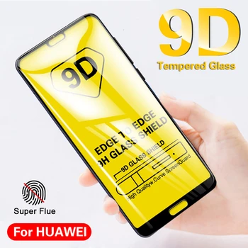 

9D Curved Tempered Glass For Huawei P8 Lite 2017 P9 Lite Mini P10 Plus P20 Pro P30 Full Coverage Screen Protective Film 1000Pcs