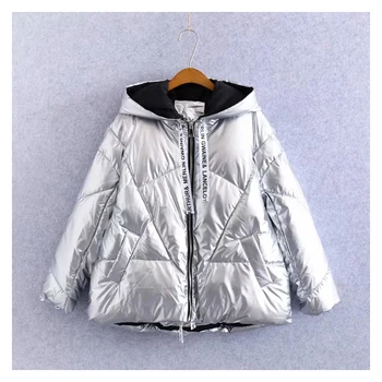 

2020 new Women Parkas Coat Winter Thicken Warm Hooded Jacket Lace Up Zipper Casual Coats Female Long Sleeve Space Cotton Tops
