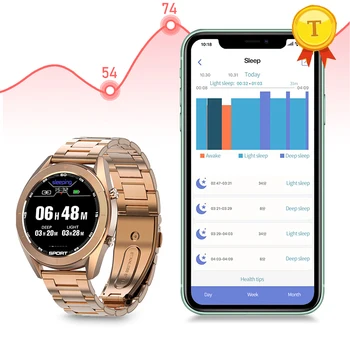 

2020 classic stainless steel Smart Watch man woman with ECG Sleep Monitor Heart Rate Sensor Blood Pressure Blood Oxygen Monitor