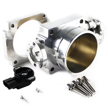 

90Mm Reverse Throttle Body with TPS Sensor for Toyota Supra 1JZ Black(Silver)