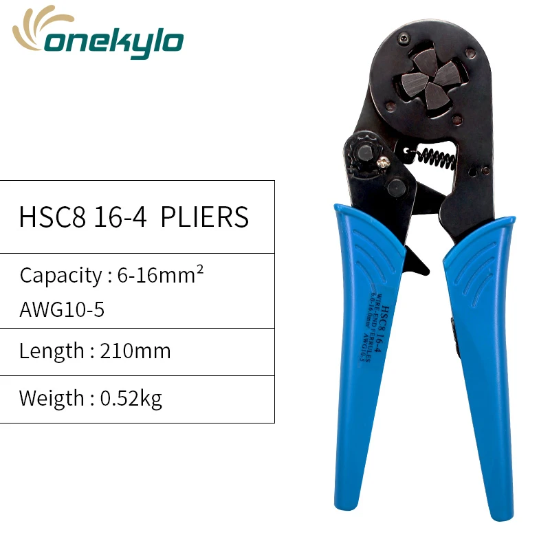 Плоскогубцы HSC8 16-4 регулируемые обжимные инструменты для 6,0-16.0mm2(AWG 10-5) кабельные наконечники провода VE клеммные разъемы