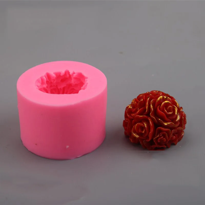 3D Rose Ball Aromatherapy Candle Mould for Lotion Bar Bath Bomb Wax Crayon Polymer Paper Art Craft Gift | Дом и сад