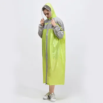 

Raincoat men's and women's black cover Impemeablewaterproof couple lengthen fashion waterproof hooded raincoat