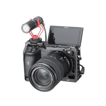 

A6600 Camera Cage for Sony A6600 1/4 Thread Hole to Top Handle Monitor Mic LED Light Cold Shoe Mount Protection Cage