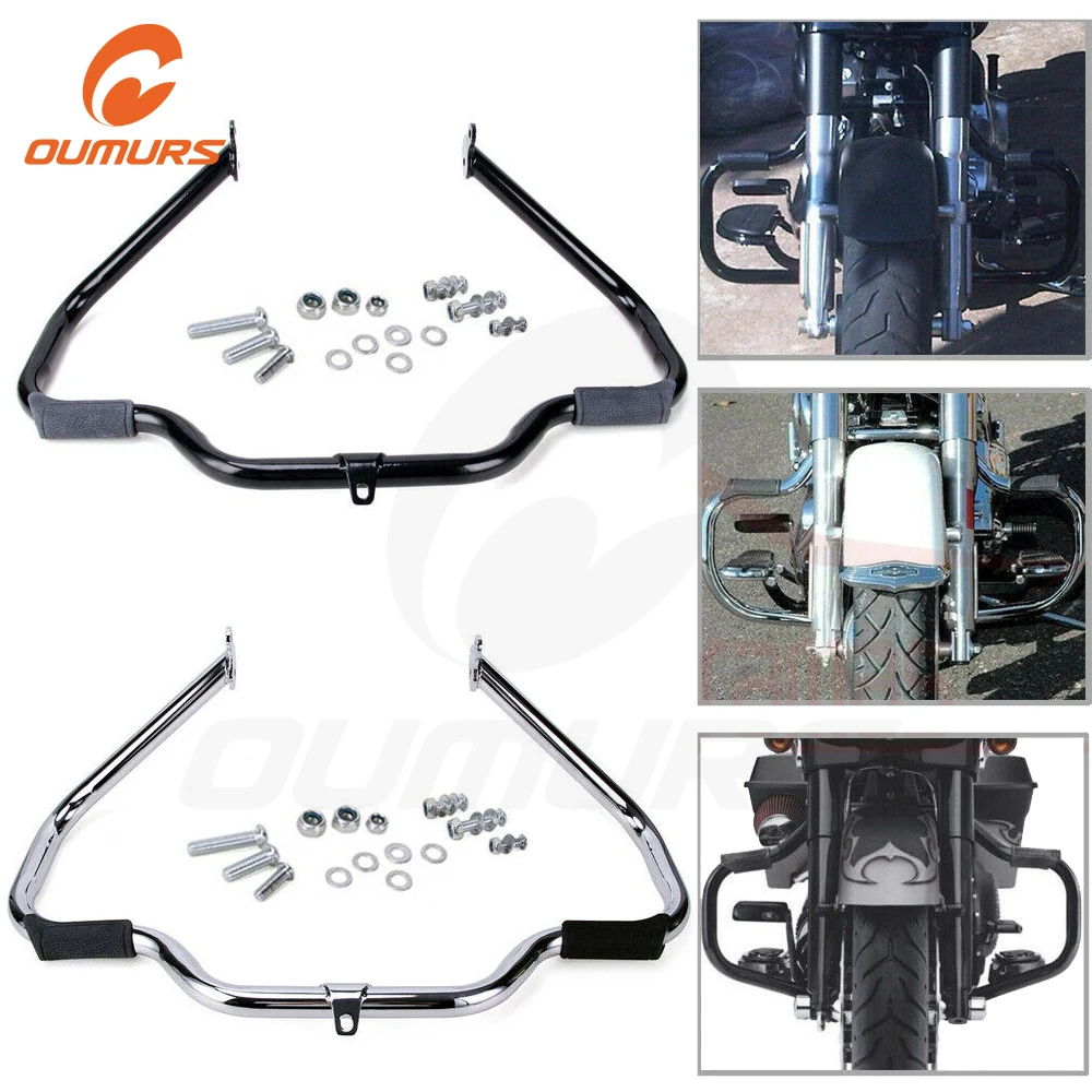 OUMURS защита двигателя мотоцикла Крушение Бар хром для Harley Touring Road King Street Electra Glide CVO 09 19 Замена 49050 09|Бамперы и