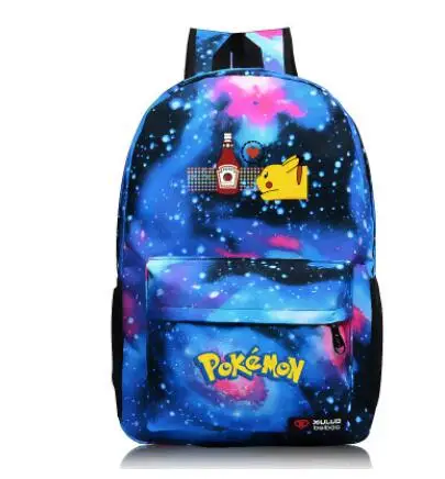 Pokemon Gengar, Светящийся рюкзак, школьные сумки для подростков, девочек, мальчиков, рюкзак для ноутбука, повседневный рюкзак для путешествий, Evee, детские сумки для книг
