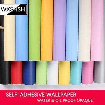 

1/3/5 Meter Colorful Self-Adhesive Wallpaper for Kids Bedroom Living Room Walls PVC Solid Color Waterproof Wall Stickers