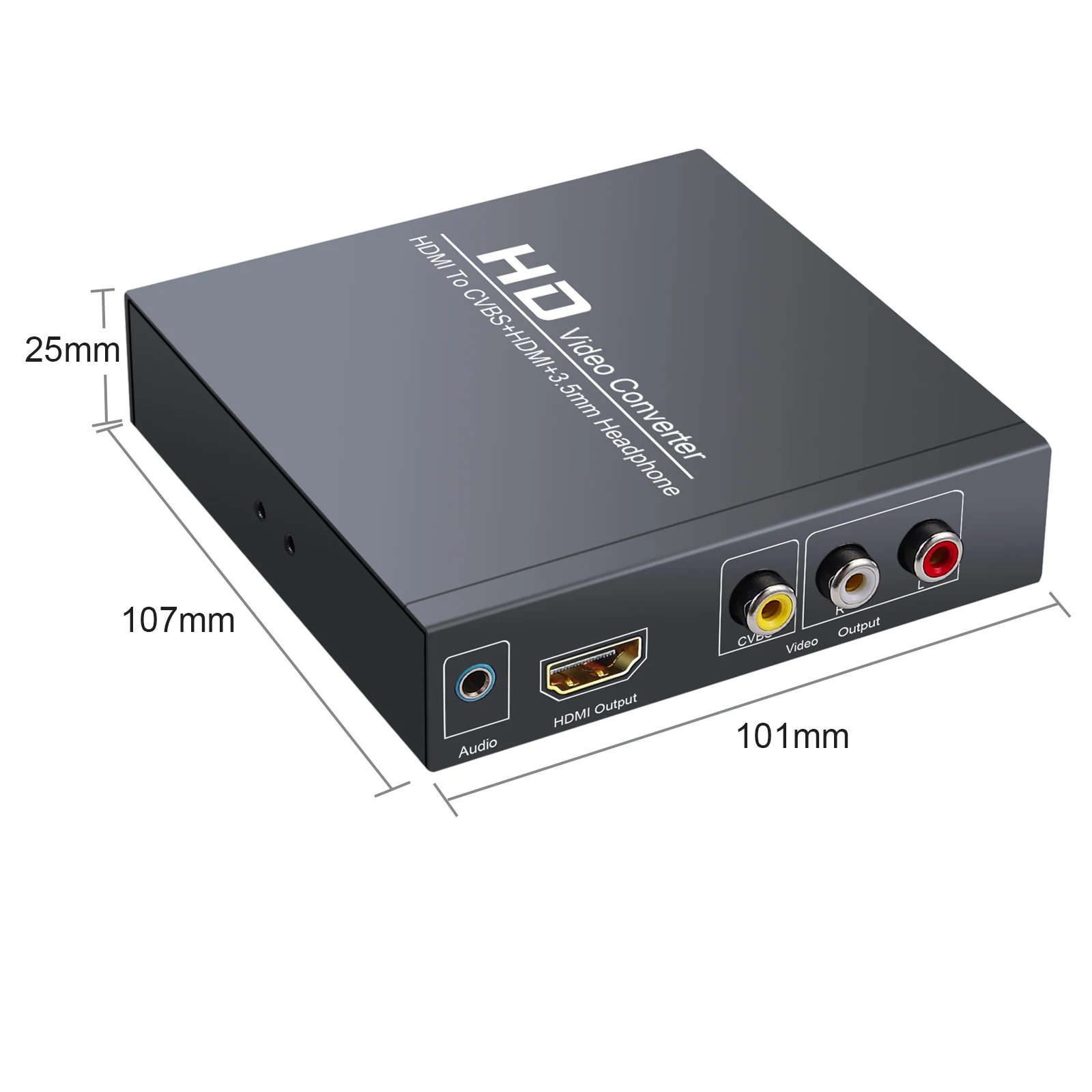 eSYNiC 1080P Converters with 3 5mm Headphone Power Adapter HDMI to RCA HDMI Converter 3RCA CVBS AV Composite Video Audio Adapter