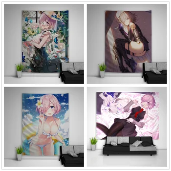 

Fate Grand Order Mash Kyrielight Tapestry Art Wall Hanging Sofa Table Bed Cover Home Decor Dorm Gift