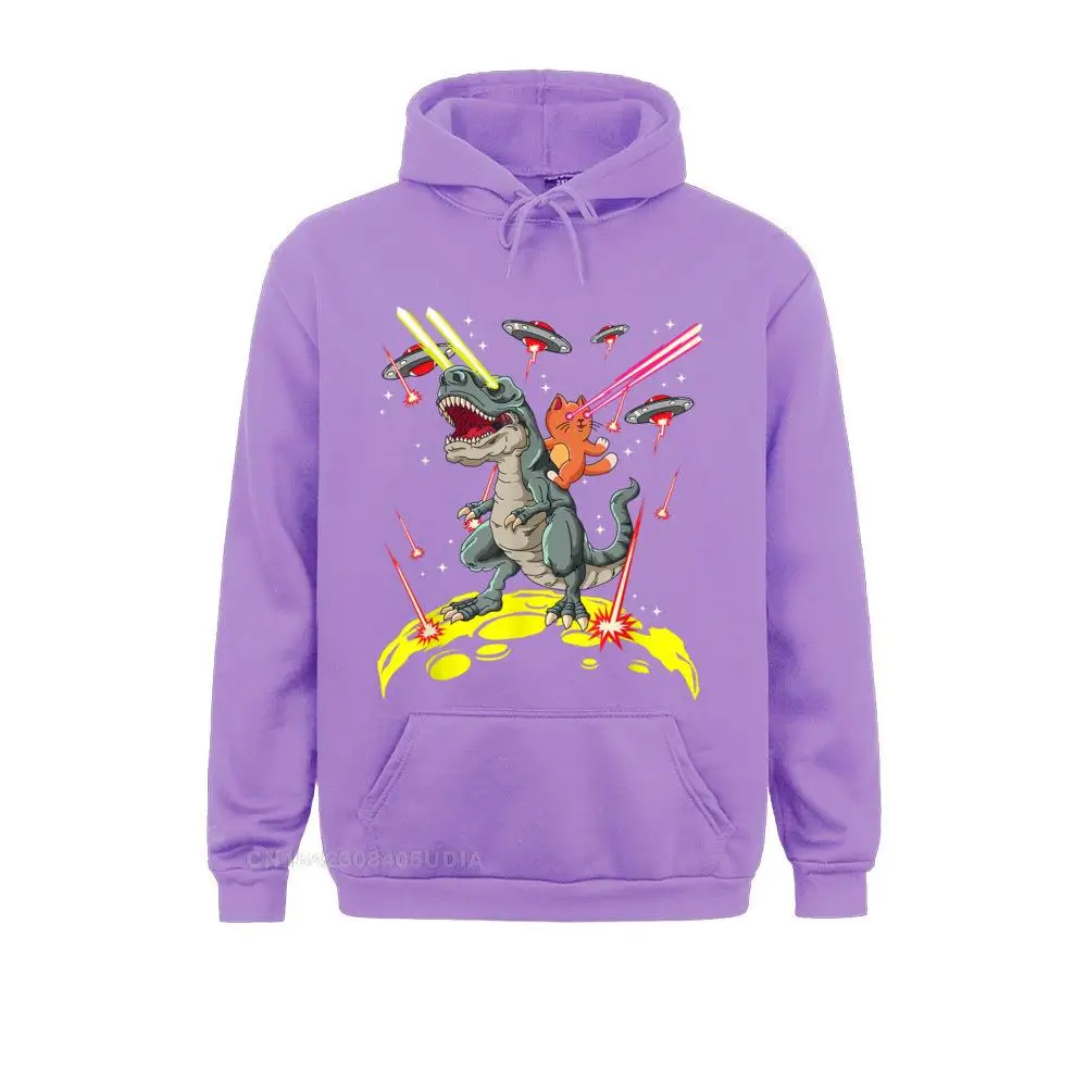 Space Cat Riding T-Rex Laser Eyes T-Shirt__B6919 Long Sleeve Hoodies  Women's Sweatshirts Casual Hoods Cheap Space Cat Riding T-Rex Laser Eyes T-Shirt__B6919purple