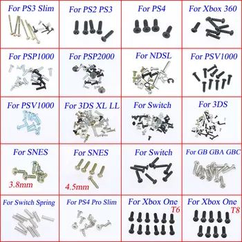 

Screw Kit For PS2 PS3 PS4 PRO SLIM PSP1000/2000/3000 PSV1000/2000 for Xbox 360 For GB/GBA/GBC Screws replacement Part
