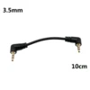 Short 10cm Gold Plated 90 Degree 3.5mm Male Right Angle to Male Right Angled Audio Stereo Jack Plug Car Aux Auxiliary 3-Pole TRS ► Photo 3/6