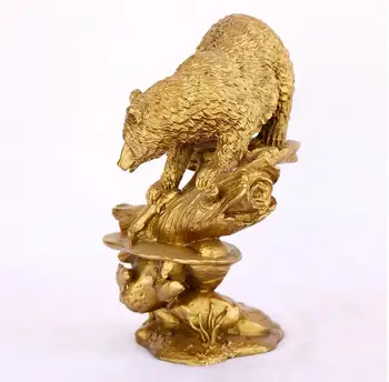 

Pure Copper Bear Living Room Office Study Lucky Town House Feng Shui Creative Decoration