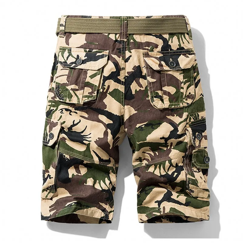 black casual shorts Summer Mens New Camouflage Cargo Shorts Male Casual Loose Korean Concise Zippers Pockets Punk Style Knee Length Vintage Shorts best men's casual shorts