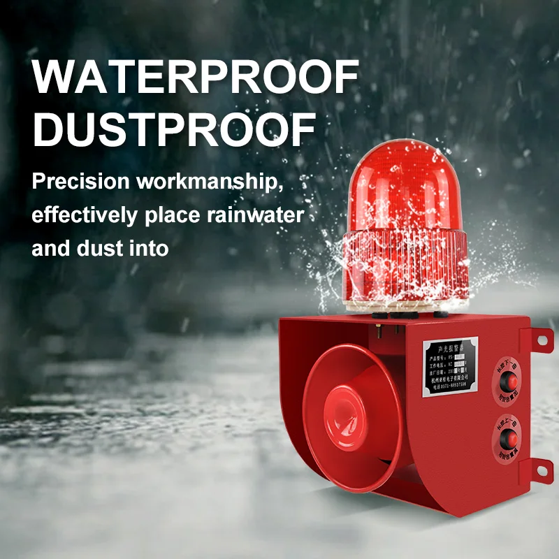 Ys01hu 120db Sound Alarm Siren Safety Alarm Led Flashing Light