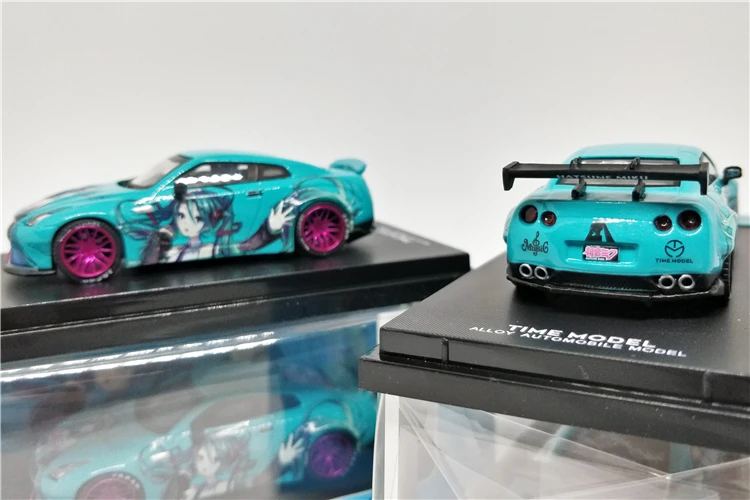 1: 64 модель Nissan GTR R35 Хацунэ Мику краска автомобиля Itasya литая под давлением модель автомобиля