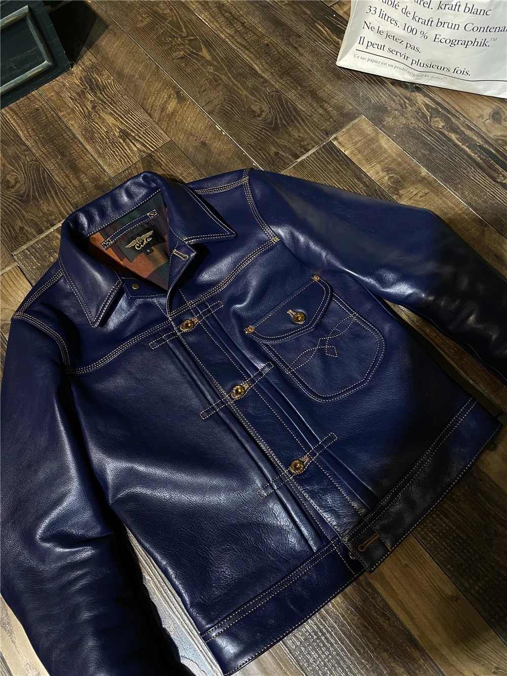 Free shipping.New arrival,classic casual 506 style leather jacket.1.3mm thick cowhide coat.top quality leather clothe genuine leather shearling coats & jackets