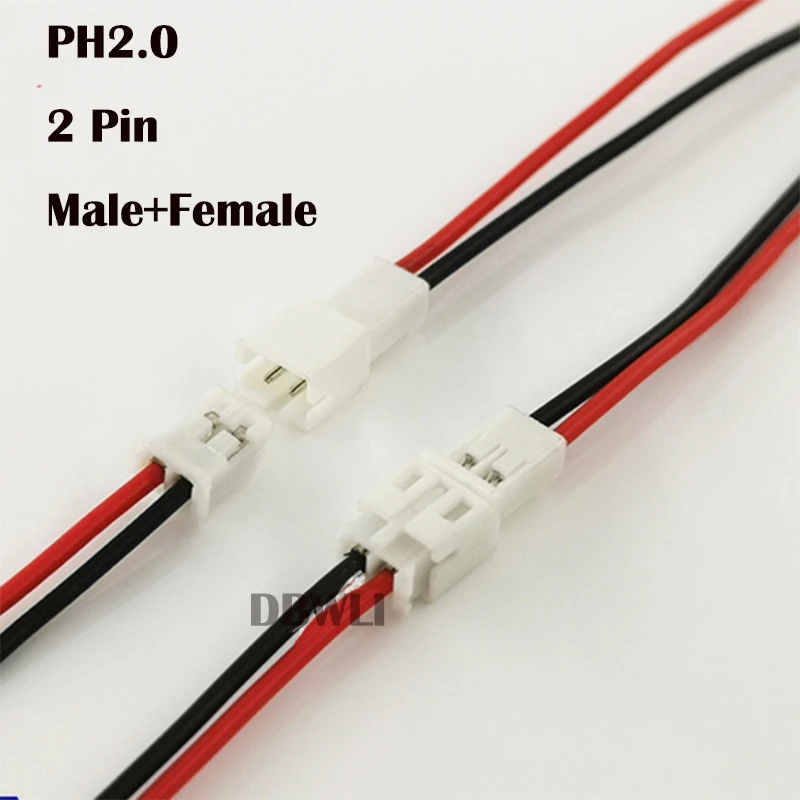 10 пар Micro PH2 JST PH 2,0 PH2.0 2P 3P 4P 5P 6PIN штекер с проводными кабелями 100 мм