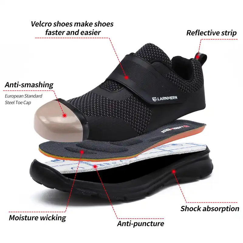 velcro steel toe cap shoes
