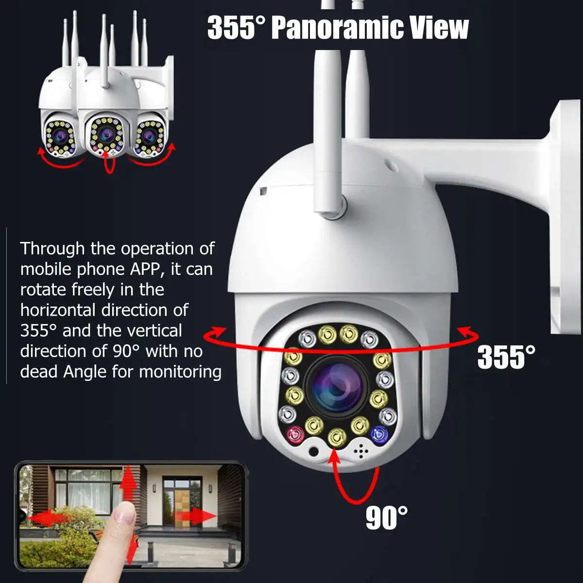 1080P PTZ IP камера Wifi Открытый скоростной купол Беспроводной Wi-Fi камера безопасности Pan Tilt 8X цифровой зум сеть видеонаблюдения