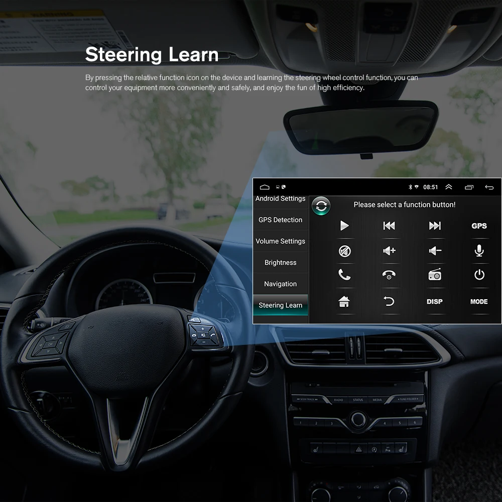 Hikity Android 8 1 автомобильное радио ''HD сенсорный экран Авто GPS Mirror Link стерео для