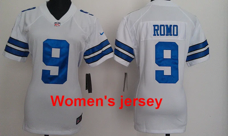 A+++ женщины все сшитые Dallas s ladies 82 Jason Witten 9 Tony Romo 19 Miles Auston 50 Sean Lee 88 Dez Bryant Jersey - Цвет: 28