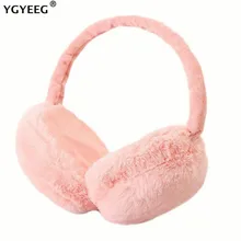 YGYEEG, новинка, женские наушники с искусственным кроличьим мехом, зимние теплые женские хлопковые теплые наушники, рождественские подарки, меховые наушники