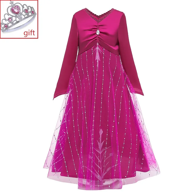 Vestidos infants платья для девочек детские костюмы на Год рождественское платье для вечеринок милые платья в стиле принцессы Эльзы Анны маскарадный костюм